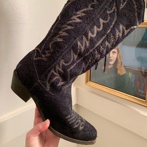 ALL SAINTS suede cowgirl boots